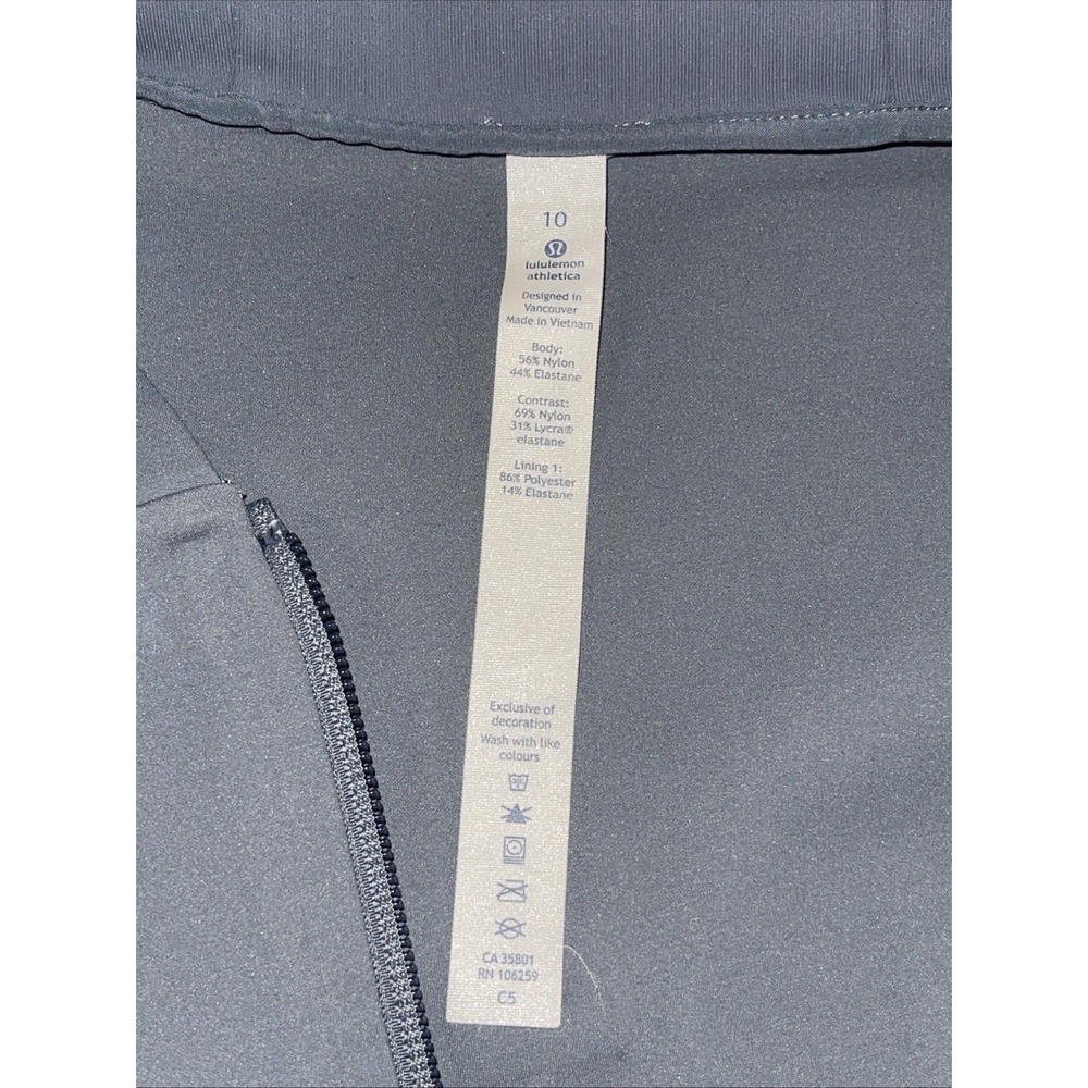 Lululemon Athletic Spell Out Hoodie Jacket Women 10 Gray Blue - Picture 7 of 14
